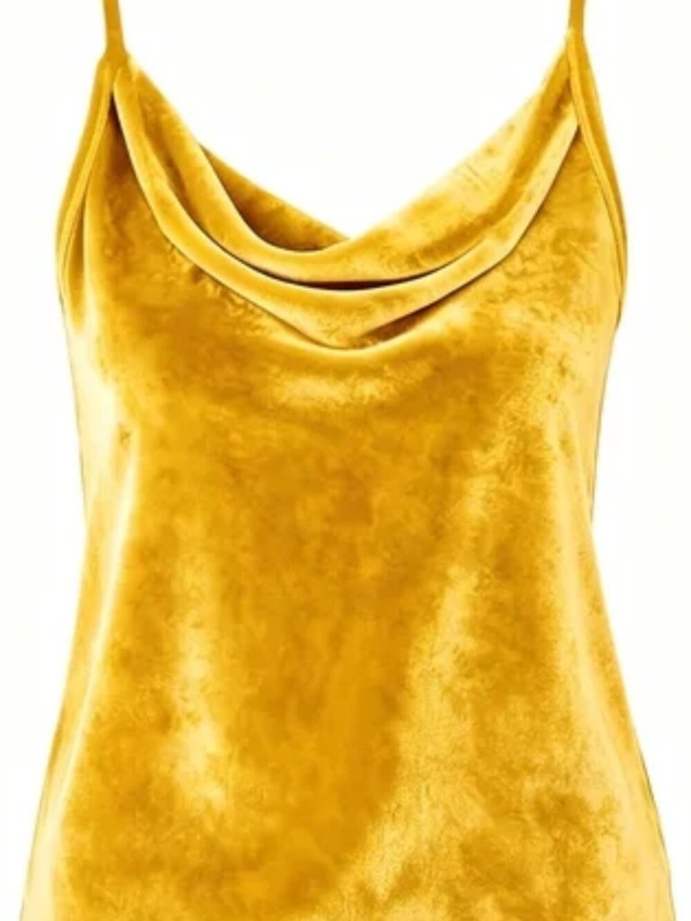 Drape Velvet Cowl Camisole Top